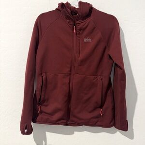 REI Polartec Fleece Lined Full Zip Maroon Jacket
